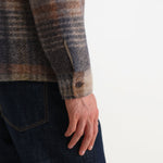 WAX LONDON Whiting Ari Wool Blend Check Overshirt in Oatmeal/Multi