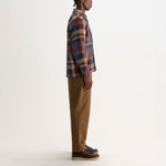 WAX LONDON Whiting Pike Check Overshirt in Rust/Multi
