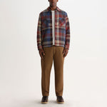 WAX LONDON Whiting Pike Check Overshirt in Rust/Multi