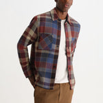 WAX LONDON Whiting Pike Check Overshirt in Rust/Multi