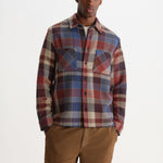 WAX LONDON Whiting Pike Check Overshirt in Rust/Multi