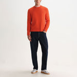 WAX LONDON Wilde Crewneck Fluffy Wool Blend Jumper in Orange