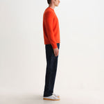 WAX LONDON Wilde Crewneck Fluffy Wool Blend Jumper in Orange