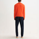 WAX LONDON Wilde Crewneck Fluffy Wool Blend Jumper in Orange