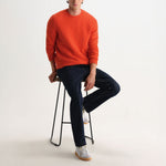 WAX LONDON Wilde Crewneck Fluffy Wool Blend Jumper in Orange