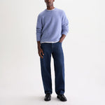 WAX LONDON Wilde Crewneck Fluffy Wool Blend Jumper in Pale Blue