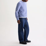 WAX LONDON Wilde Crewneck Fluffy Wool Blend Jumper in Pale Blue