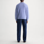 WAX LONDON Wilde Crewneck Fluffy Wool Blend Jumper in Pale Blue
