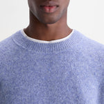 WAX LONDON Wilde Crewneck Fluffy Wool Blend Jumper in Pale Blue