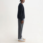 WAX LONDON Wilde Crewneck Fluffy Wool Blend Jumper in Navy