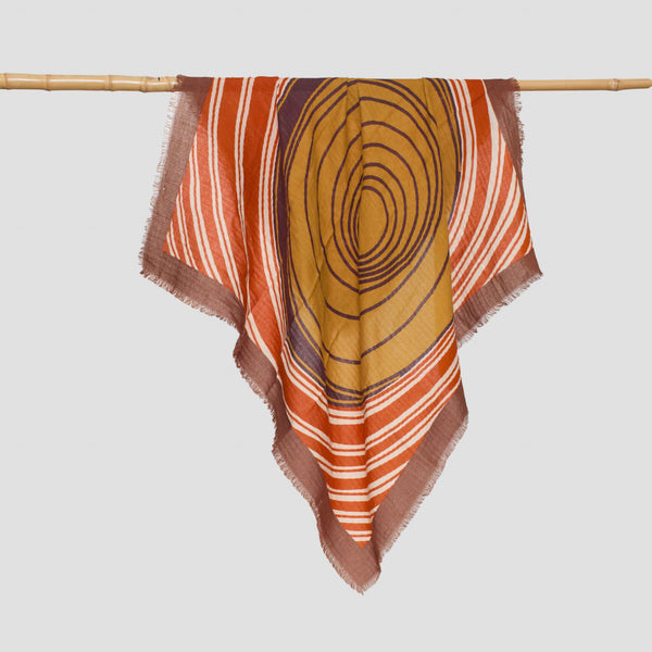 LOVAT&GREEN Haze Linen Scarf in Mustard