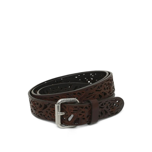 WEEKEND MAX MARA WKAgiunchi Leather Belt in Chocolate