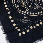 WEEKEND MAX MARA WKAeducata Wool & Silk Stole in Midnight Blue