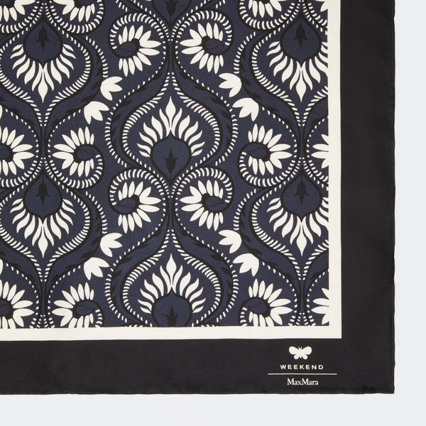 WEEKEND MAX MARA WKAonesto Printed Silk Yoke in Navy