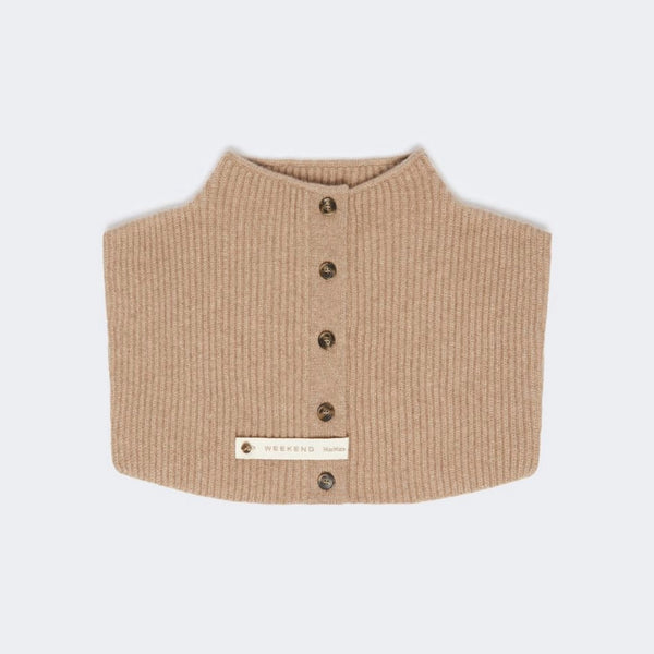 WEEKEND MAX MARA WKApiroga Cashmere Button Up Collar in Beige