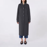 WEEKEND MAX MARA WKDAlamaro Long Wool Coat in Dark Grey