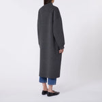 WEEKEND MAX MARA WKDAlamaro Long Wool Coat in Dark Grey