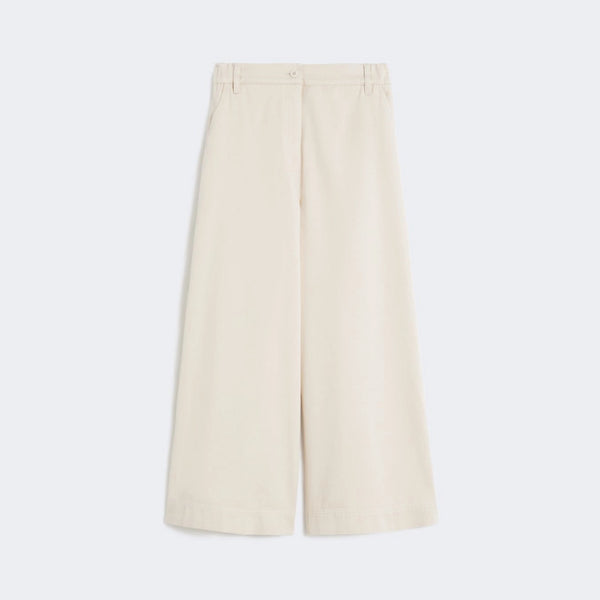 WEEKEND MAX MARA WKDAriete Cotton Drill Trousers in Sand