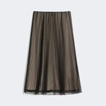 WEEKEND MAX MARA WKDBaby Plisse-Pleated Tulle Skirt in Black