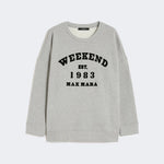 WEEKEND MAX MARA WKDGommoso Cotton Jersey Sweatshirt in Light Grey