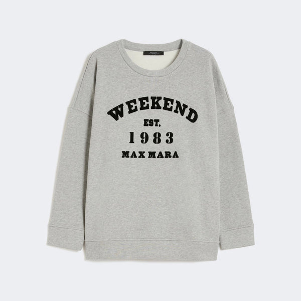 WEEKEND MAX MARA WKDGommoso Cotton Jersey Sweatshirt in Light Grey
