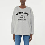 WEEKEND MAX MARA WKDGommoso Cotton Jersey Sweatshirt in Light Grey