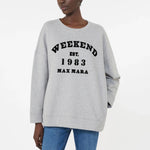 WEEKEND MAX MARA WKDGommoso Cotton Jersey Sweatshirt in Light Grey