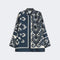 WEEKEND MAX MARA WKDLastra Printed Silk Patchwork Shirt in Navy