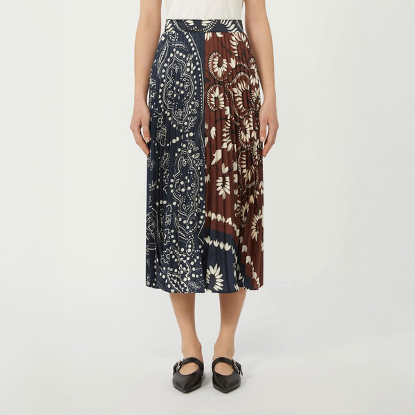 WEEKEND MAX MARA WKDMilord Printed Twill Skirt in Tobacco