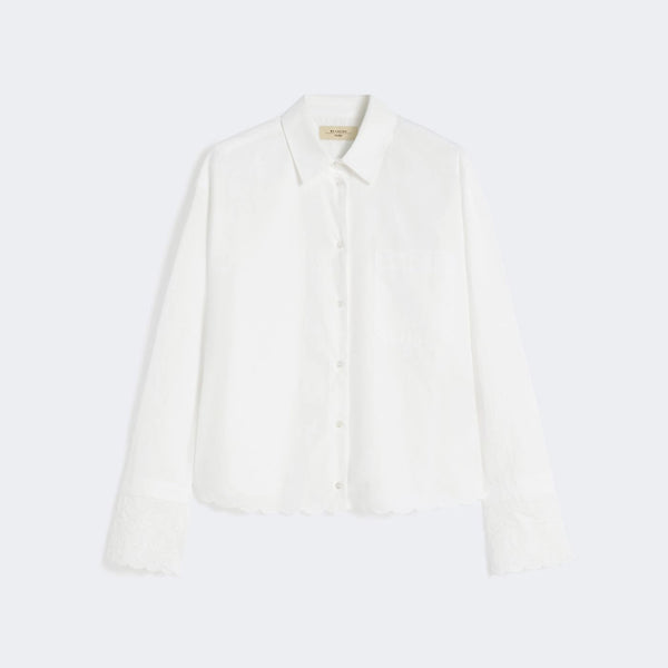 WEEKEND MAX MARA WKDNeutro Cotton Poplin Shirt in Ivory