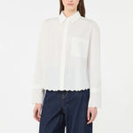 WEEKEND MAX MARA WKDNeutro Cotton Poplin Shirt in Ivory