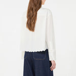 WEEKEND MAX MARA WKDNeutro Cotton Poplin Shirt in Ivory
