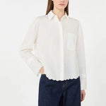 WEEKEND MAX MARA WKDNeutro Cotton Poplin Shirt in Ivory