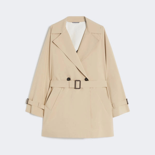 WEEKEND MAX MARA WKDOvatta Short Trench Coat in Beige