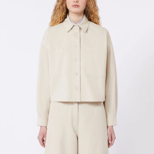 WEEKEND MAX MARA WKDRadente Cotton Drill Shirt in Sand
