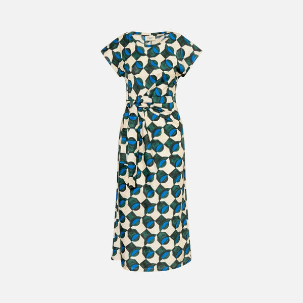 WEEKEND MAX MARA WKDSaggio Cotton Jersey Printed Midi Dress in Green