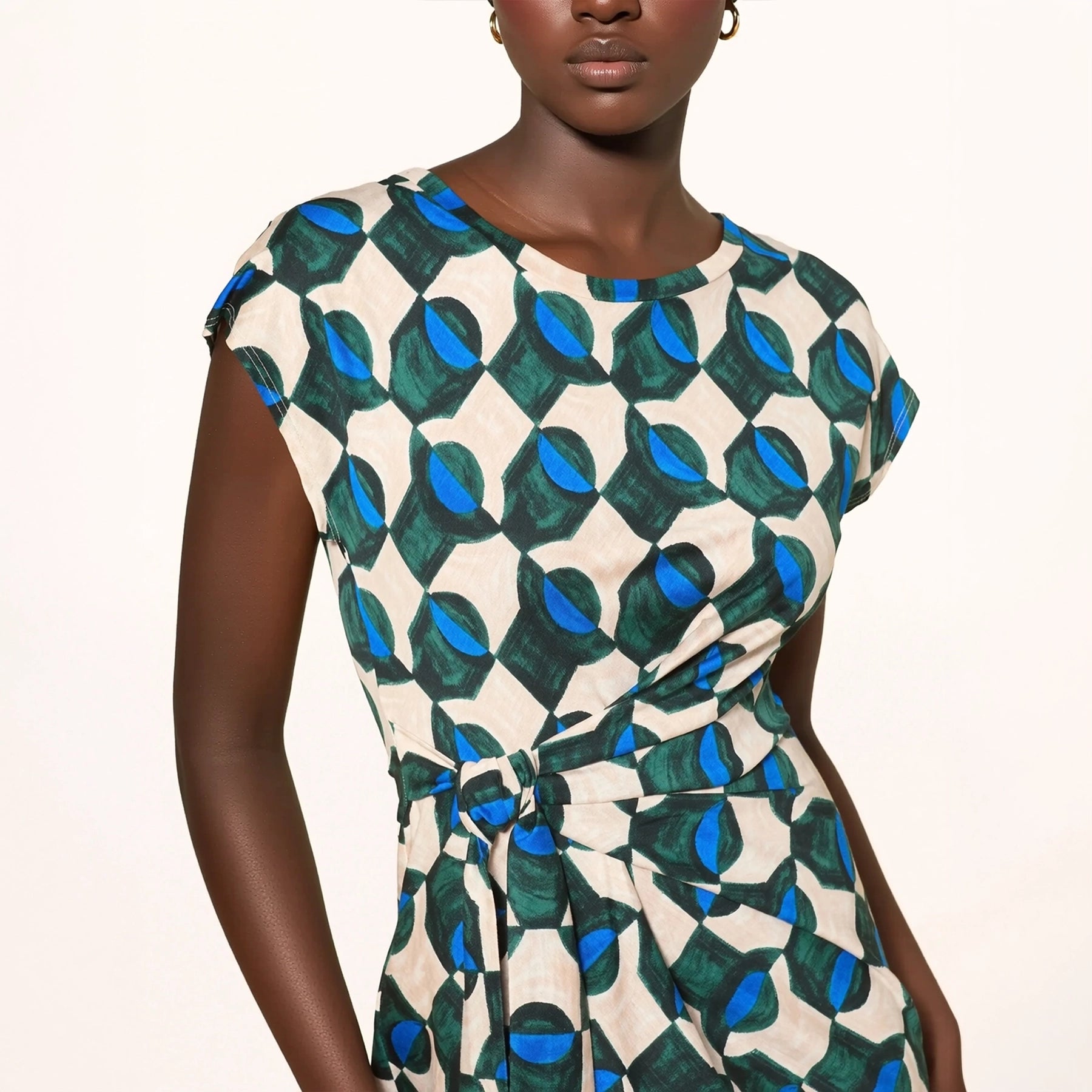 WEEKEND MAX MARA WKDSaggio Cotton Jersey Printed Midi Dress in Green