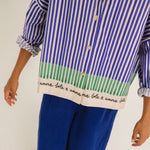 TINSELS Wood Amore Striped Shirt in Blue