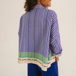 TINSELS Wood Amore Striped Shirt in Blue