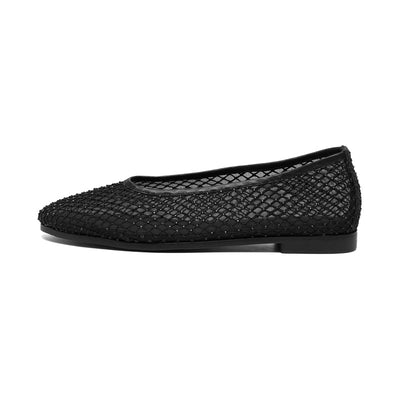 SHOE THE BEAR Adeline Fishnet Pumps in Black
