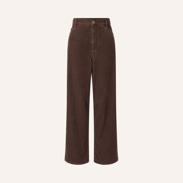 SESSUN Velvet Cruise Trousers in Coffea