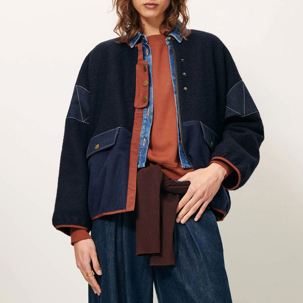 SESSUN Cold Night Jacket in Mood Indigo