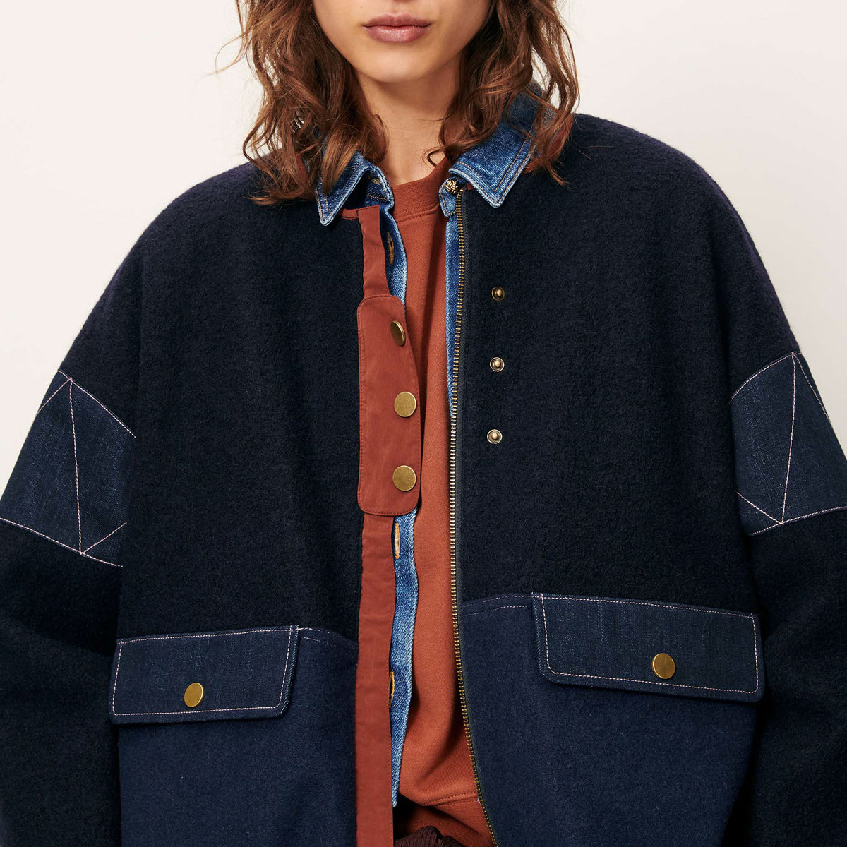 SESSUN Cold Night Jacket in Mood Indigo