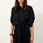SESSUN Isla Night Wide Leg Elastic Pants in Black