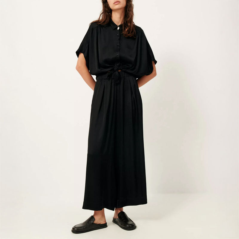 SESSUN Isla Night Wide Leg Elastic Pants in Black