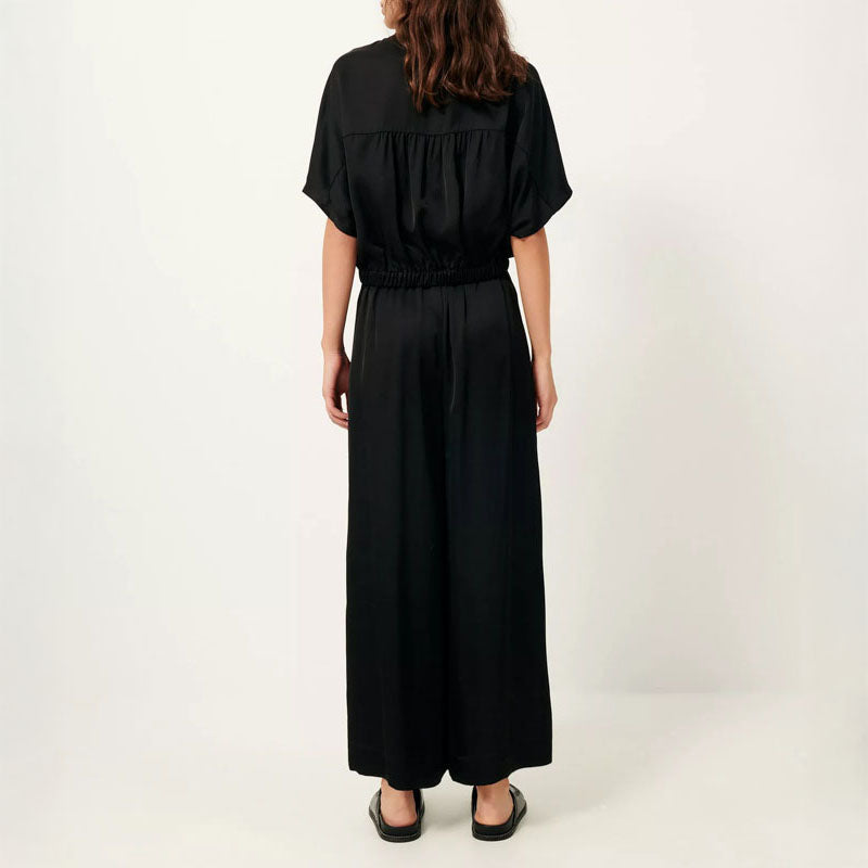 SESSUN Isla Night Wide Leg Elastic Pants in Black