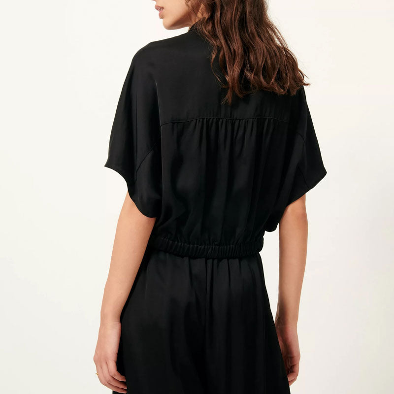 SESSUN Isla Night Wide Leg Elastic Pants in Black