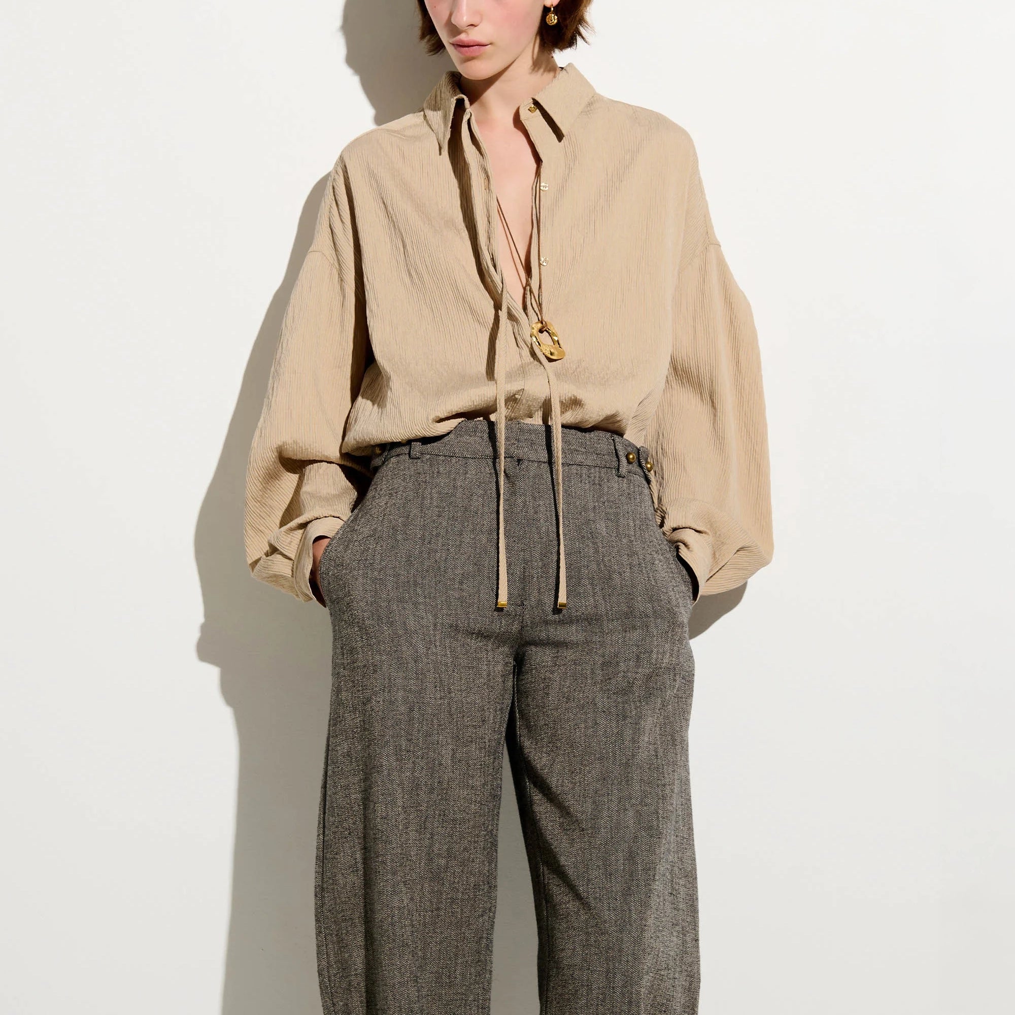 SESSUN Liza Shirt in Dunegres