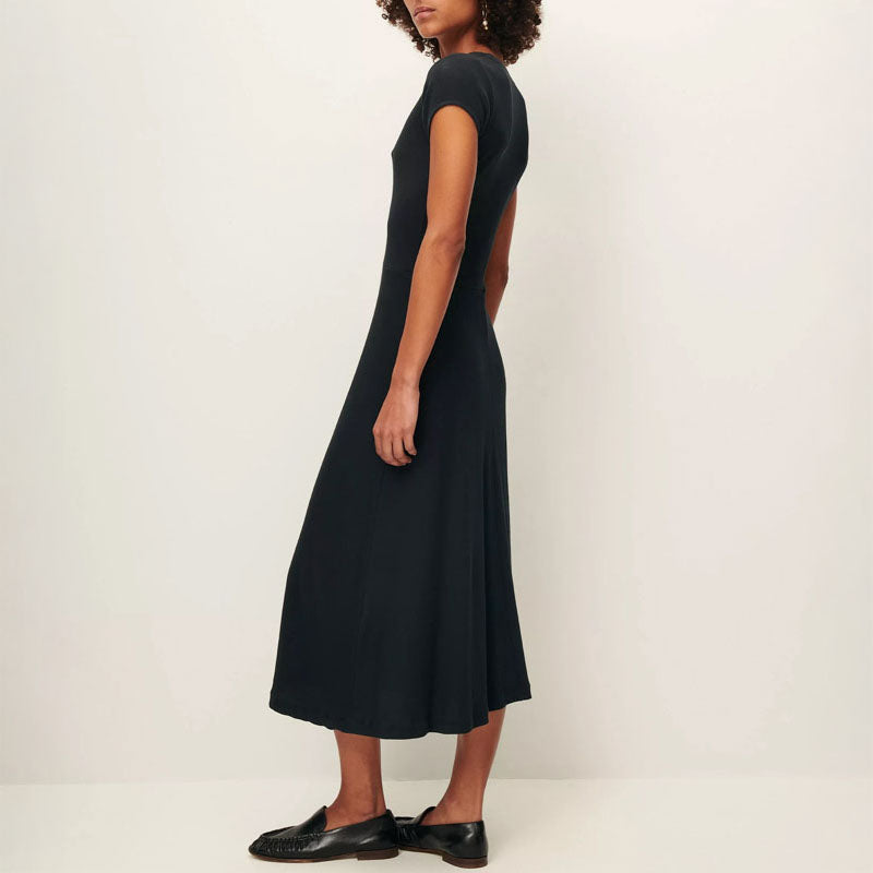 SESSUN Nea Buttoned Midi Dress in Moonless