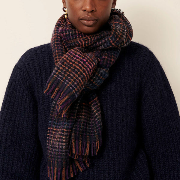 SESSUN Niu Pio Scarf in Ruby Blue